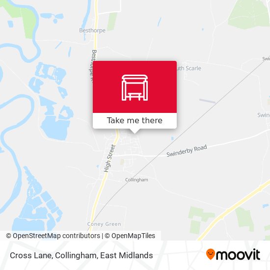 Cross Lane, Collingham map