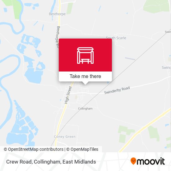 Crew Road, Collingham map