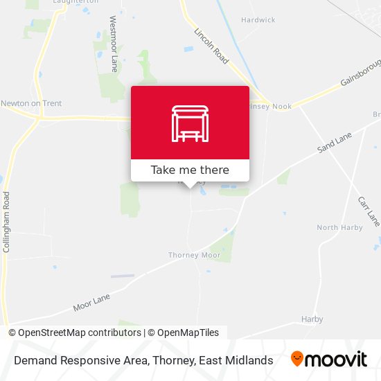 Demand Responsive Area, Thorney map