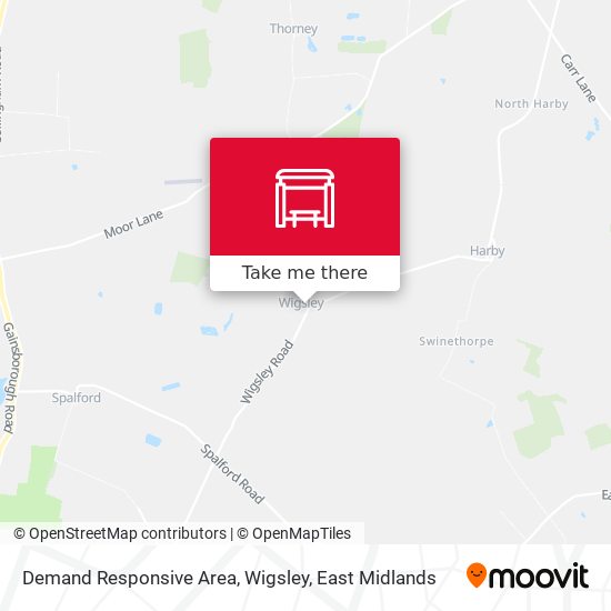 Demand Responsive Area, Wigsley map