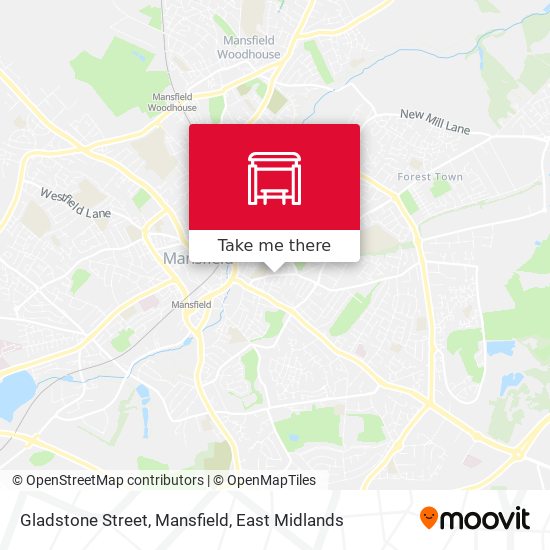 Gladstone Street, Mansfield map