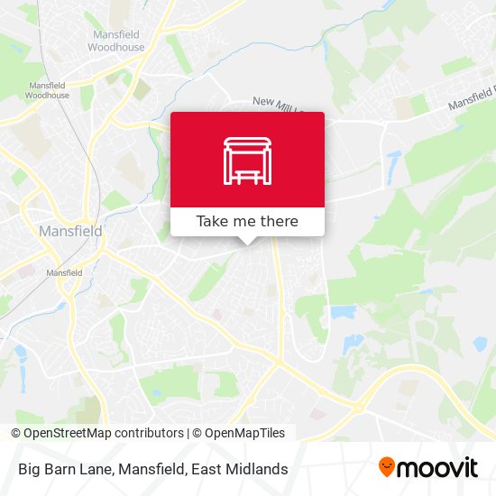Big Barn Lane, Mansfield map