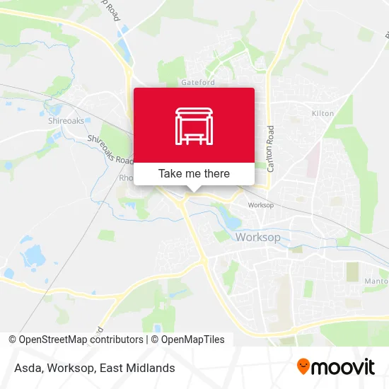 Asda, Worksop map