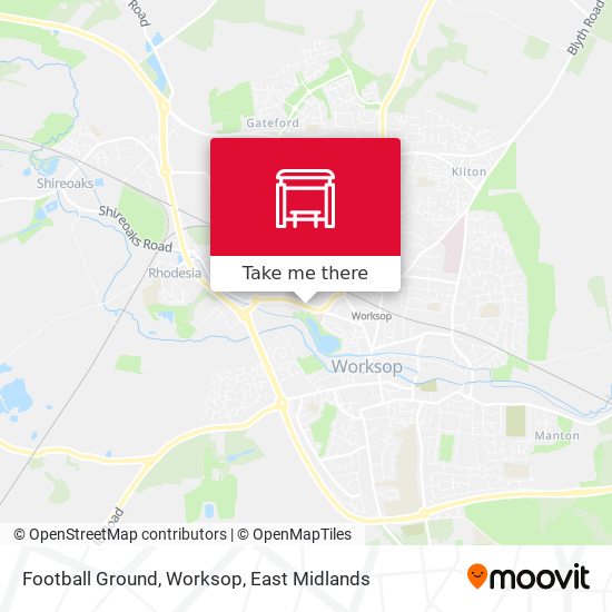 Football Ground, Worksop map
