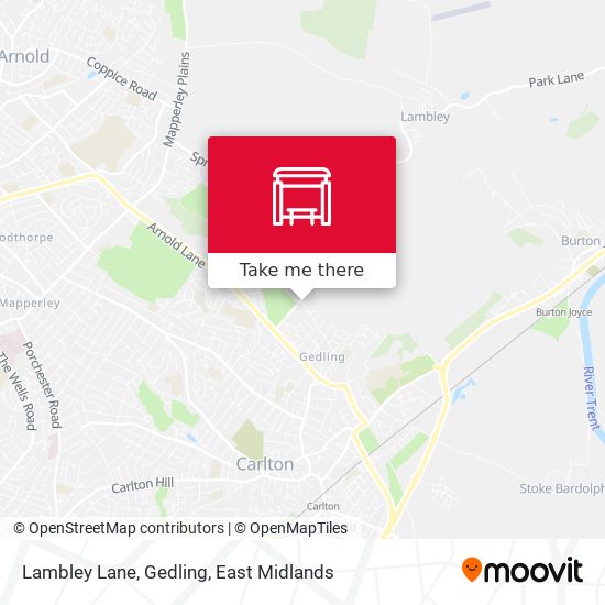 Lambley Lane, Gedling map