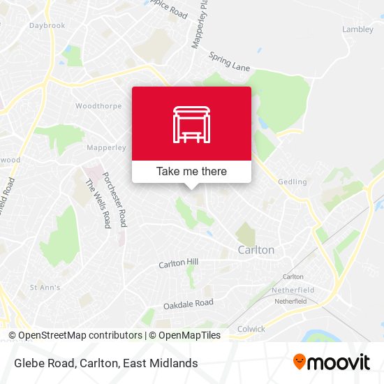 Glebe Road, Carlton map