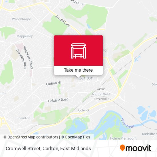Cromwell Street, Carlton map