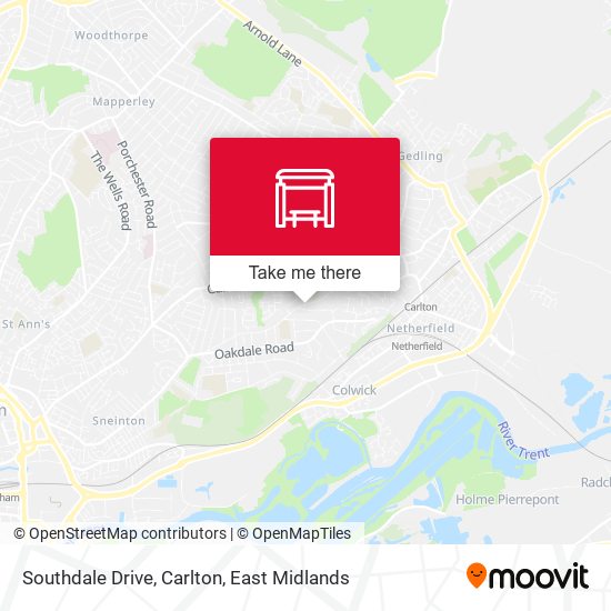 Southdale Drive, Carlton map