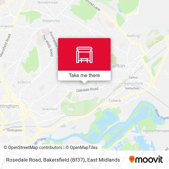 Rosedale Road, Bakersfield (Bf37) map