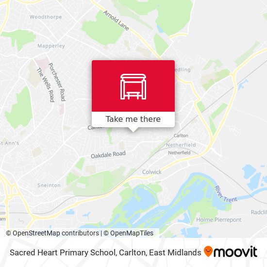 Sacred Heart Primary School, Carlton map