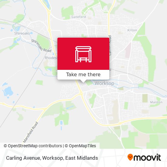 Carling Avenue, Worksop map