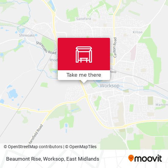Beaumont Rise, Worksop map