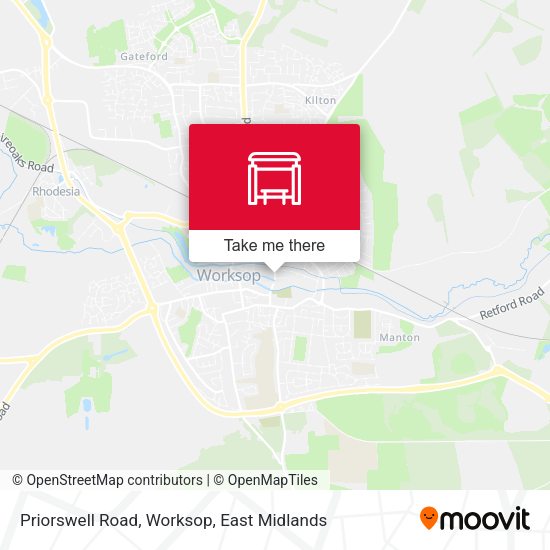Priorswell Road, Worksop map
