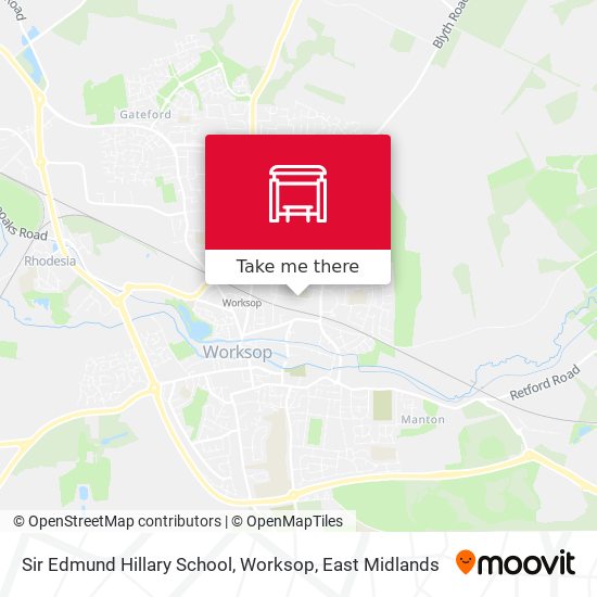 Sir Edmund Hillary School, Worksop map
