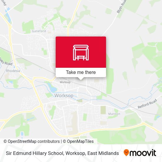 Sir Edmund Hillary School, Worksop map