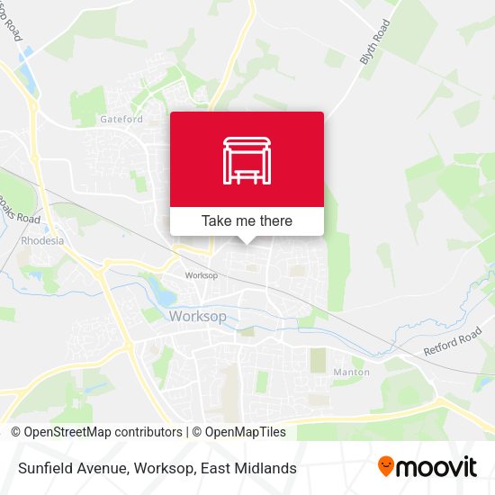 Sunfield Avenue, Worksop map