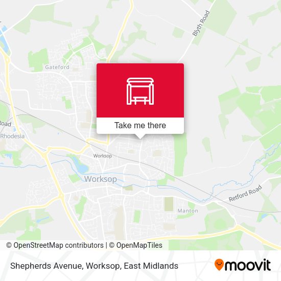 Shepherds Avenue, Worksop map