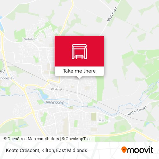 Keats Crescent, Kilton map