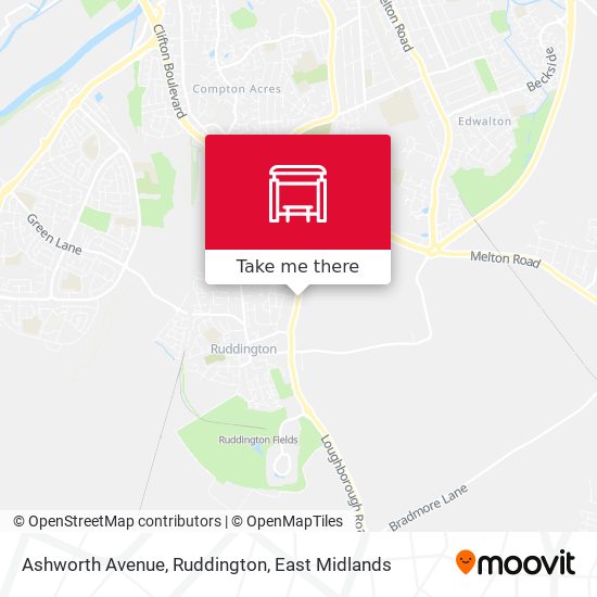 Ashworth Avenue, Ruddington map