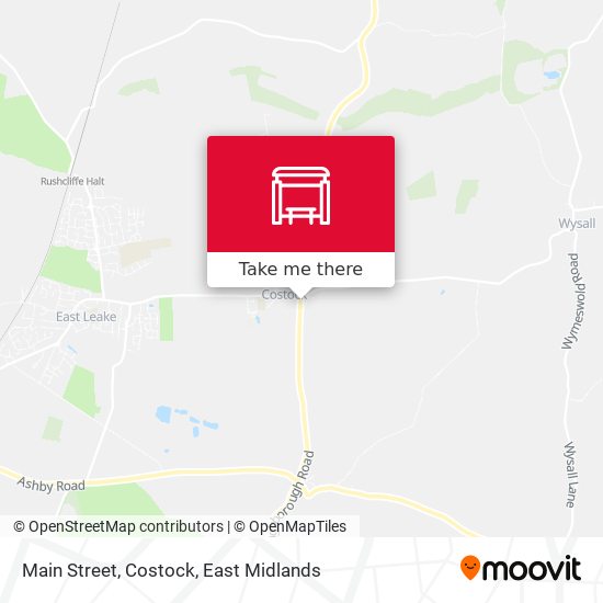 Main Street, Costock map