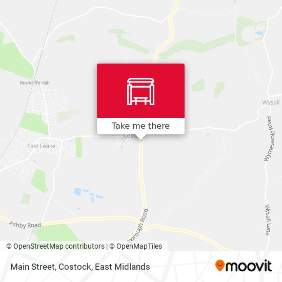 Main Street, Costock map