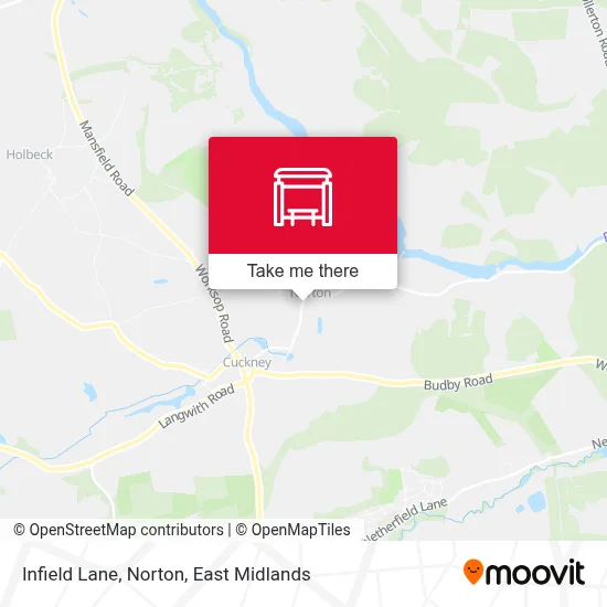 Infield Lane, Norton map