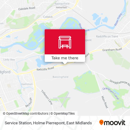 Service Station, Holme Pierrepont map