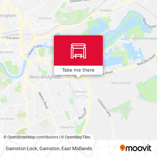 Gamston Lock, Gamston map