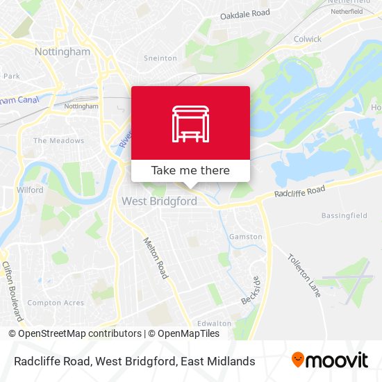 Radcliffe Road, West Bridgford map