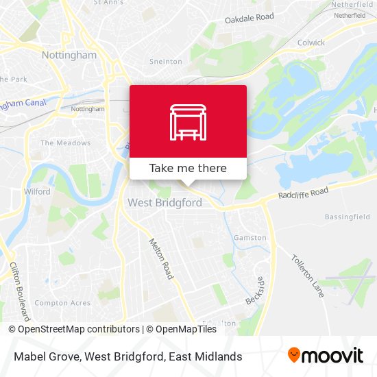 Mabel Grove, West Bridgford map