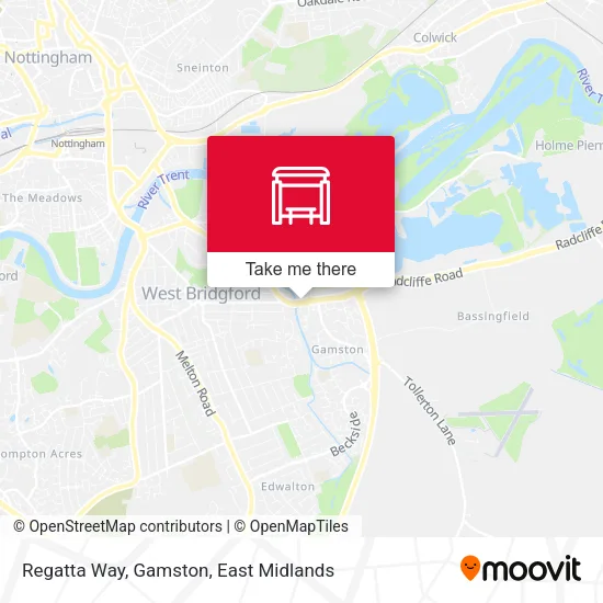Regatta Way, Gamston map
