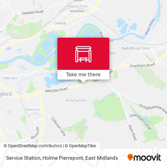 Service Station, Holme Pierrepont map