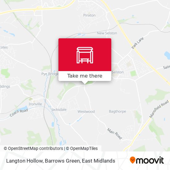 Langton Hollow, Barrows Green map