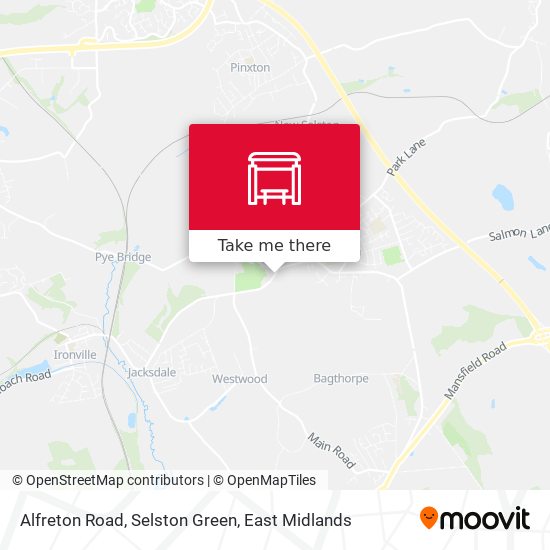 Alfreton Road, Selston Green map