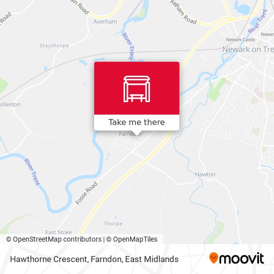 Hawthorne Crescent, Farndon map