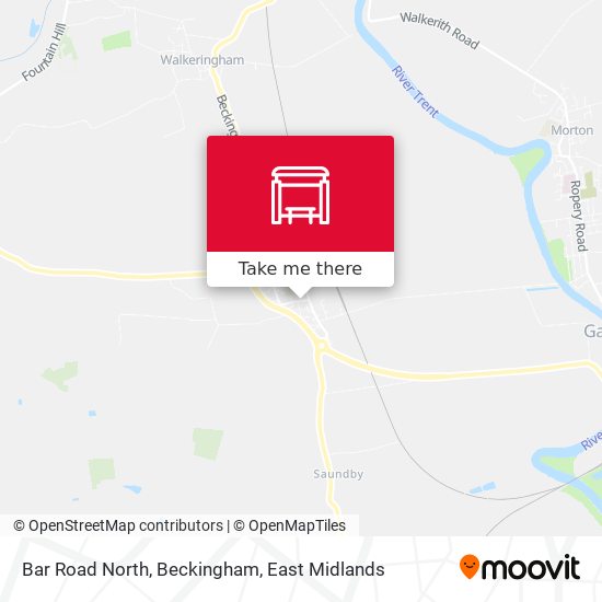 Bar Road North, Beckingham map