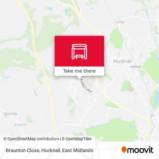 Braunton Close, Hucknall map