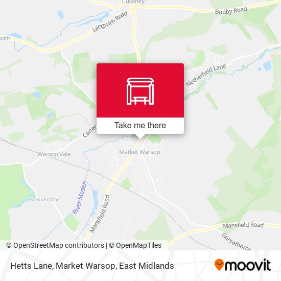 Hetts Lane, Market Warsop map