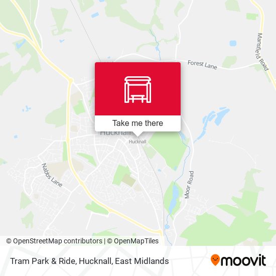 Tram Park & Ride, Hucknall map