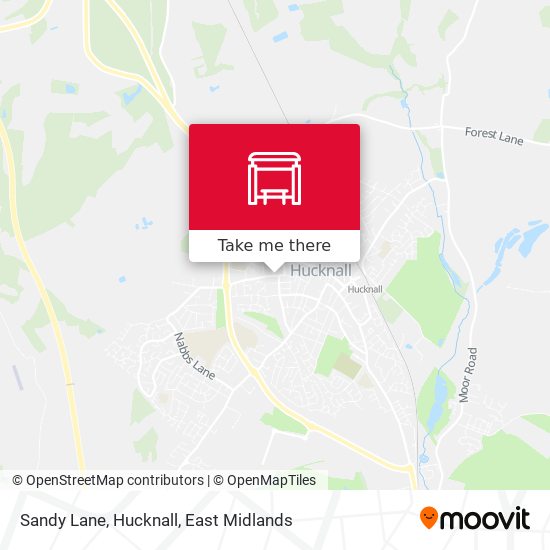 Sandy Lane, Hucknall map