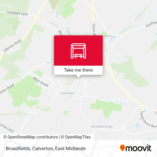 Broadfields, Calverton map