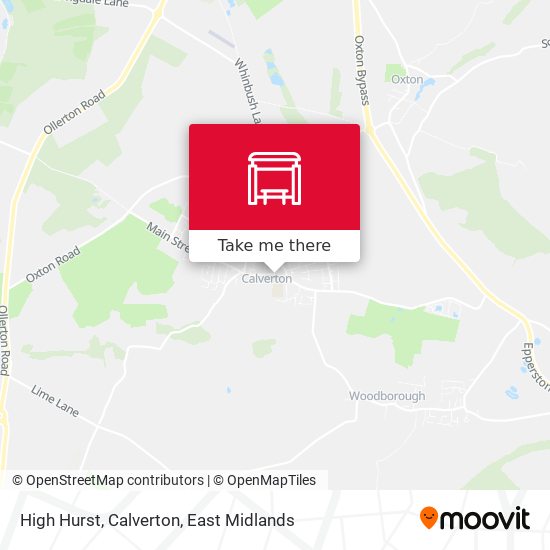High Hurst, Calverton map