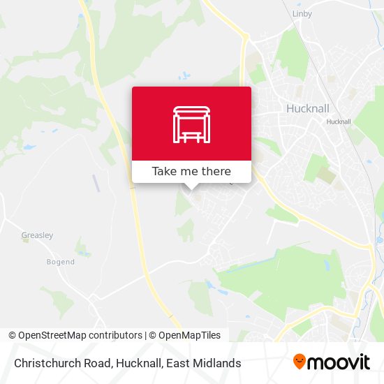 Christchurch Road, Hucknall map