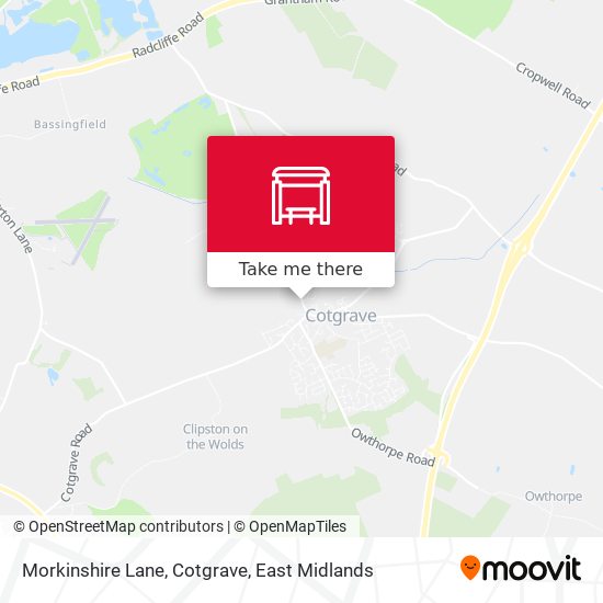 Morkinshire Lane, Cotgrave map