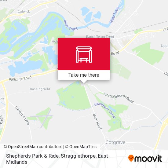 Shepherds Park & Ride, Stragglethorpe map