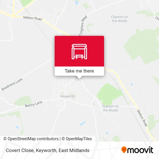 Covert Close, Keyworth map