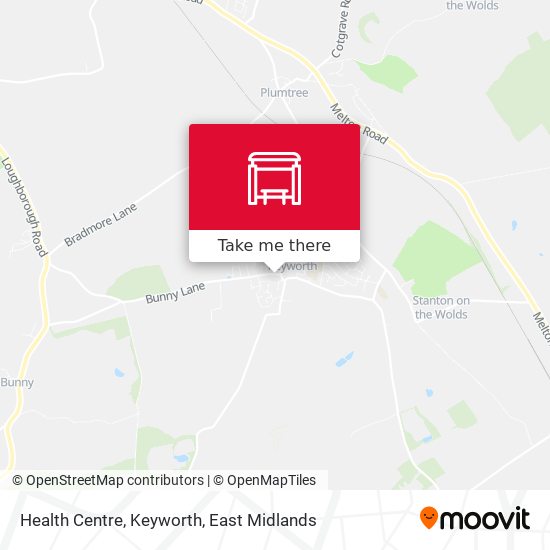 Health Centre, Keyworth map