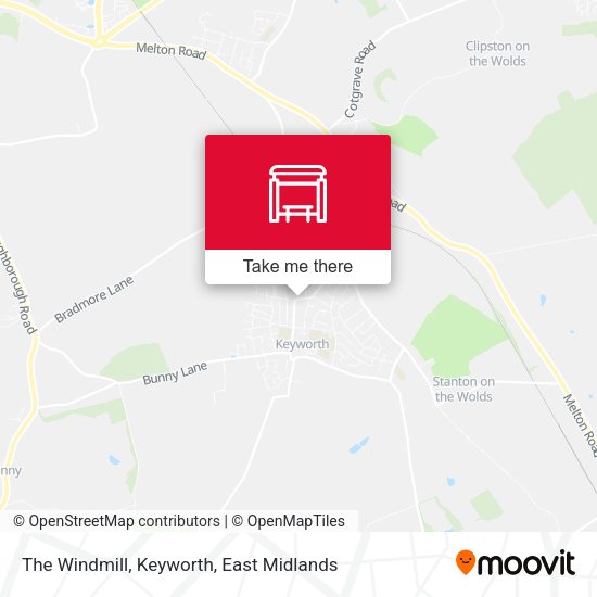 The Windmill, Keyworth map
