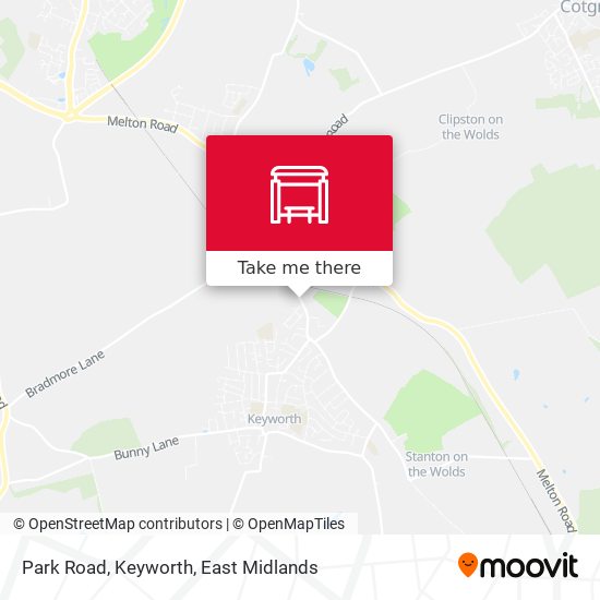 Park Road, Keyworth map
