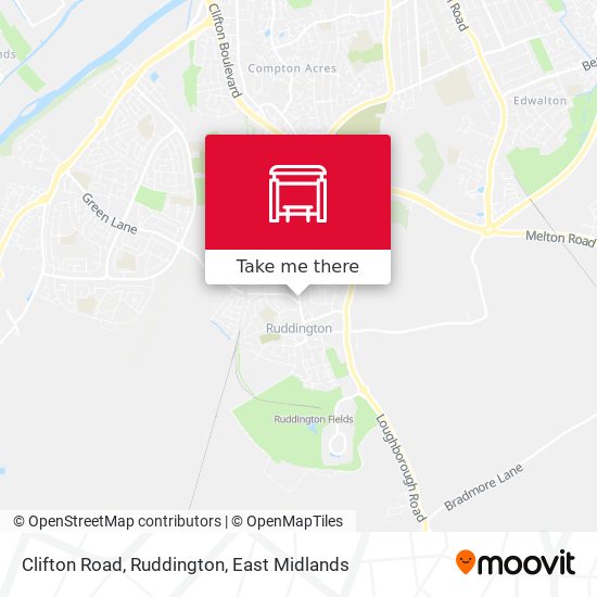 Clifton Road, Ruddington map